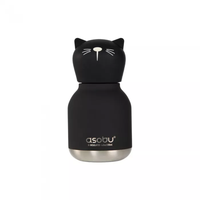 Sticla termos din otel inoxidabil - MINI BESTIE - Black Cat - Asobu