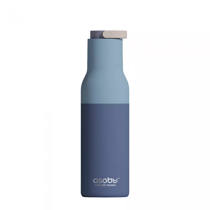 Sticla termos cu invels ceramic in interior Metro - Editie speciala - Pastel Blue - Asobu