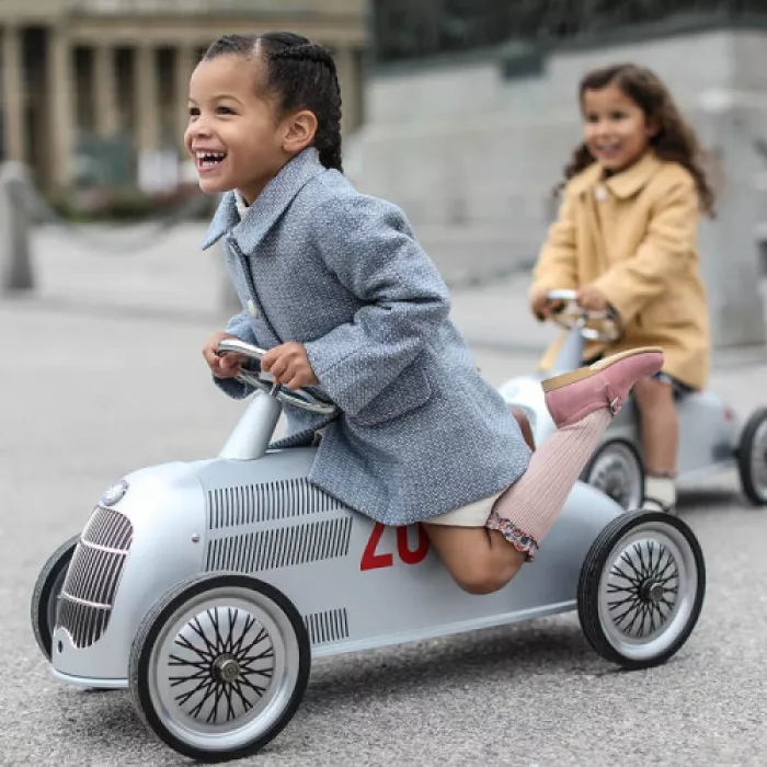 Masinuta Ride-On pentru 2-4 ani - Rider - Mercedes-Benz W 25 Silver Arrow - Baghera