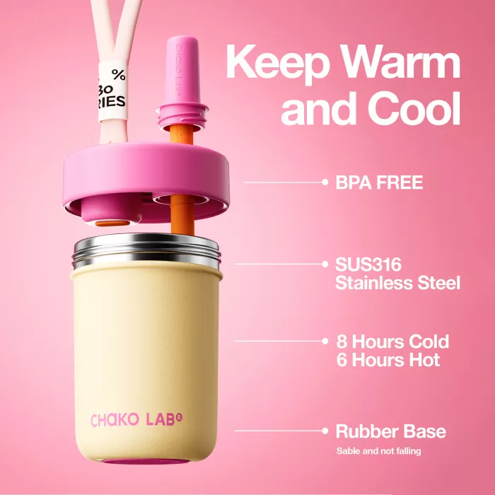 Cană termos BOBO Vanilla Yellow 485 ml – CHAKOLAB