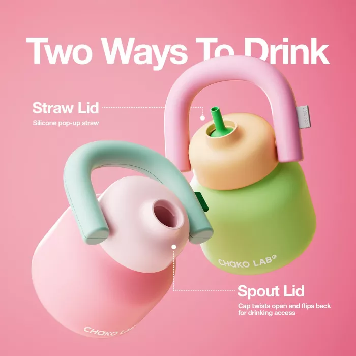 Sticla termos din otel inoxidabil Linlin - Pink - 1000 ml - Chako Lab