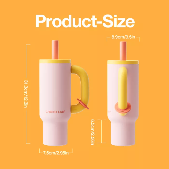 Cană termos BAWANG 1050 ml Pink/Orange – CHAKOLAB