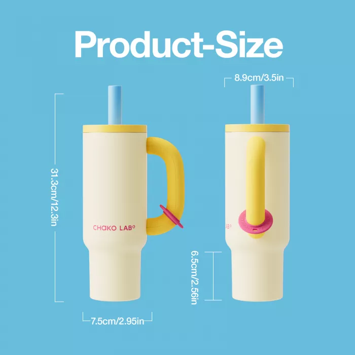 Cană termos BAWANG 1050 ml White Yellow – CHAKOLAB