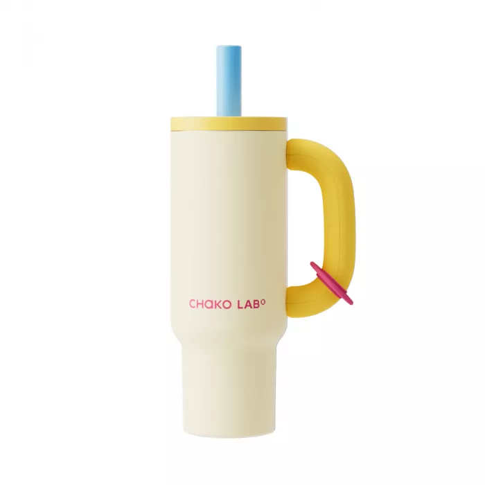 Cană termos BAWANG 1050 ml White Yellow – CHAKOLAB