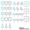 Set de constructie magnetic - Mega Ice Crystal Pack - 180 piese - CLEVERCLIXX Set de constructie magnetic - Mega Ice Crystal Pack - 180 piese - CLEVERCLIXX