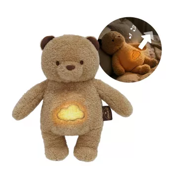 Ursulet din plus cu miscare de respiratie cu lumina si sunete - Cookie - Cloud b