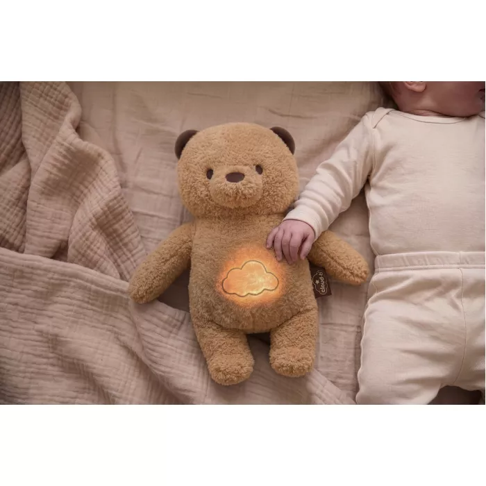Ursulet din plus cu miscare de respiratie cu lumina si sunete - Cookie - Cloud b