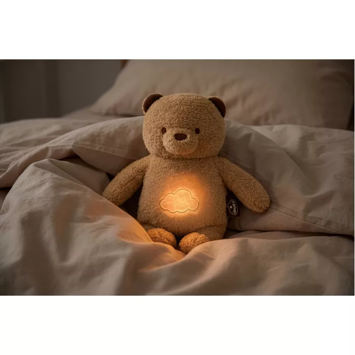 Ursulet din plus cu miscare de respiratie cu lumina si sunete - Cookie - Cloud b