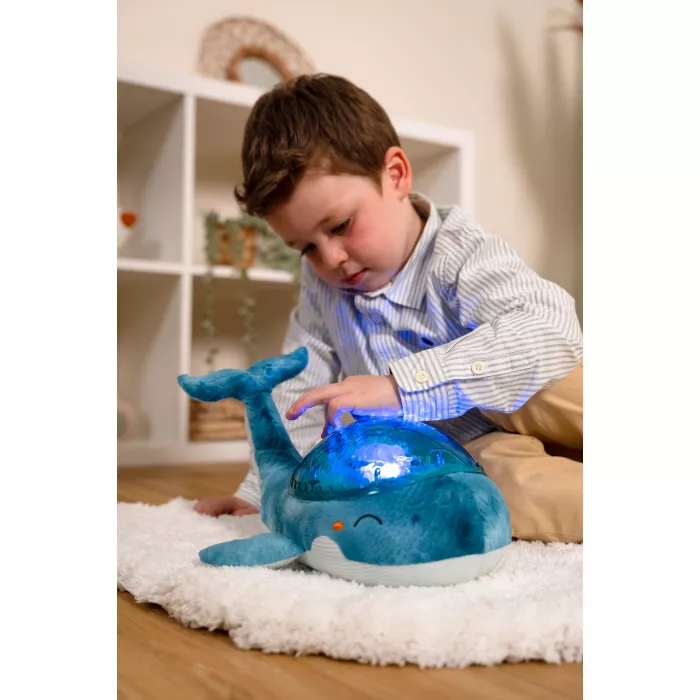 Lampa de veghe cu white noise si proiectii de lumini - Whale - BLUE - Cloud b