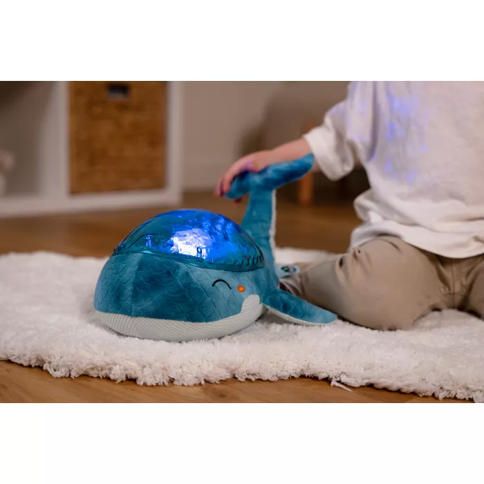 Lampa de veghe cu white noise si proiectii de lumini - Whale - BLUE - Cloud b