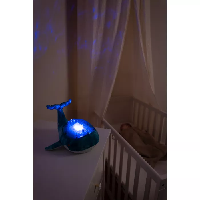 Lampa de veghe cu white noise si proiectii de lumini - Whale - BLUE - Cloud b