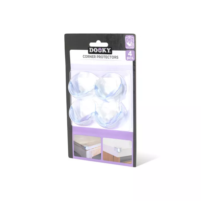 Protectii pentru colturi de mobilier - set 4 buc - Transparente - Dooky