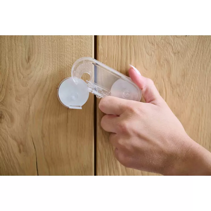 Set 2 sisteme de siguranță Dooky pentru vitrine și dulapuri cu sticlă
