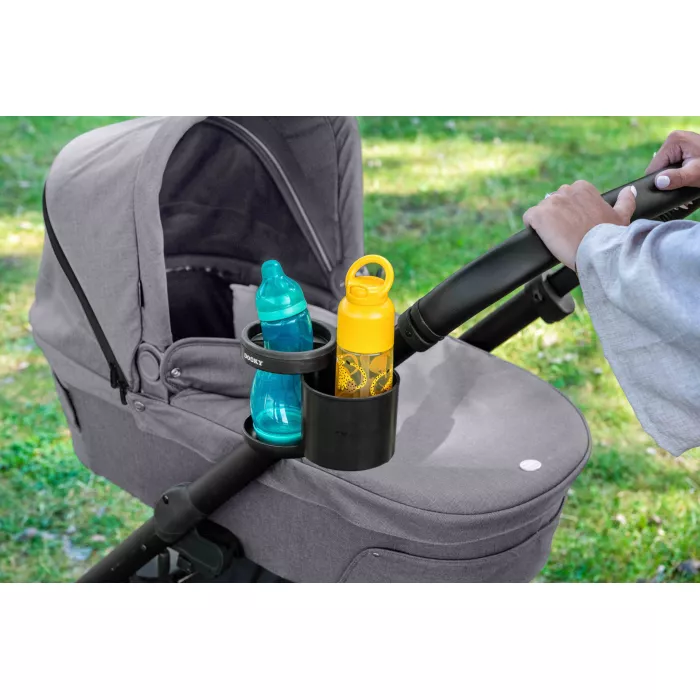Suport universal pentru gustare si sticla pentru carucior - Black - Dooky