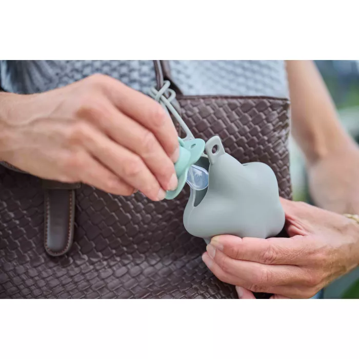 Cutie din silicon pentru suzeta - Grey Star - Dooky