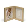 Rama foto din lemn dubla cu kit amprenta 2D - Happy Hands - Dooky