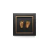 Kit amprenta 3D pentru bebelusi cu rama de lemn - Black Bronze - HAPPY HANDS - Dooky