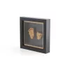 Kit amprenta 3D pentru bebelusi cu rama de lemn - Black Bronze - HAPPY HANDS - Dooky