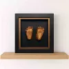 Kit amprenta 3D pentru bebelusi cu rama de lemn - Black Bronze - HAPPY HANDS - Dooky