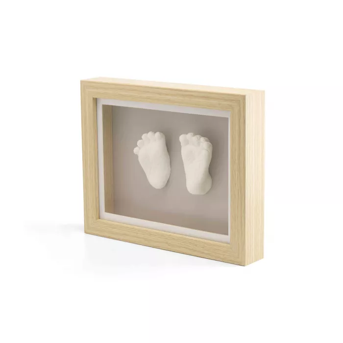 Kit amprenta 3D pentru bebelusi cu rama de lemn - HAPPY HANDS - Dooky