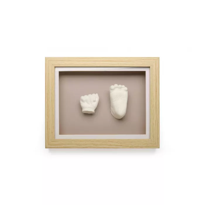 Kit amprenta 3D pentru bebelusi cu rama de lemn - HAPPY HANDS - Dooky