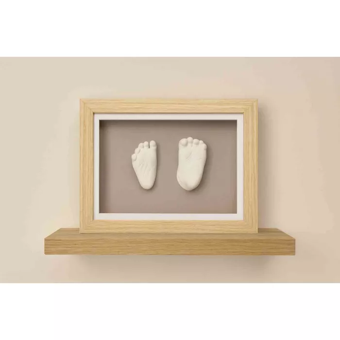 Kit amprenta 3D pentru bebelusi cu rama de lemn - HAPPY HANDS - Dooky