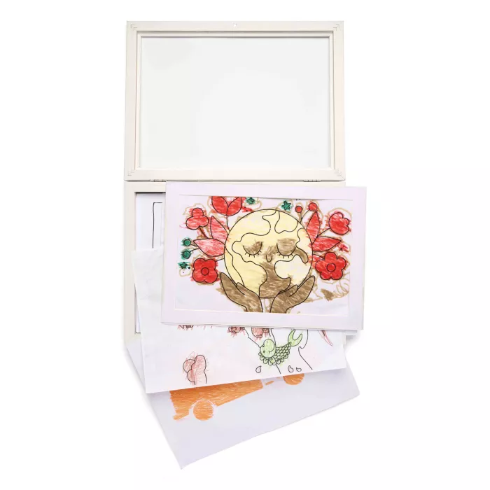 Ramă cu spațiu de depozitare pentru desene Happy Hands