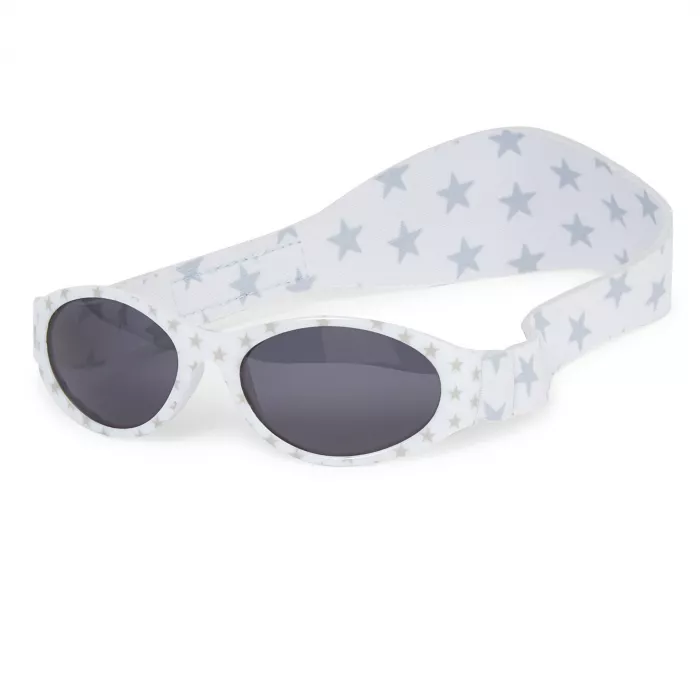 Ochelari de soare pentru bebelusi cu curea ajustabila - Silver Stars - Dooky