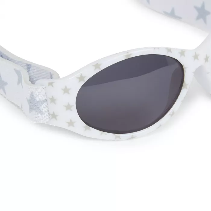 Ochelari de soare pentru bebelusi cu curea ajustabila - Silver Stars - Dooky