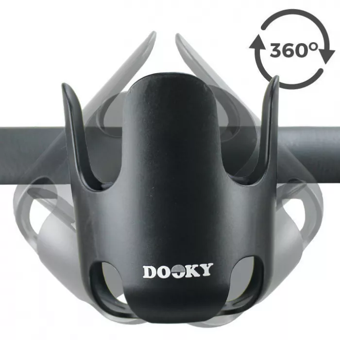 Suport universal de sticla pentru carucior - Black - Dooky