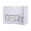 Rama foto tripla cu kit amprenta pentru copii - Happy Hands Baby - White - Dooky