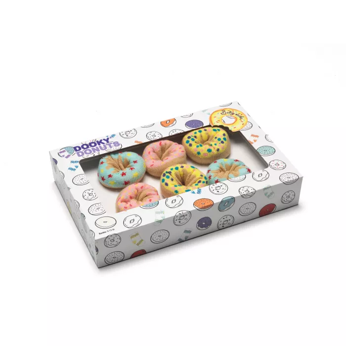 Sosetute pentru bebelusi - set 3 perechi - Tutti Frutti Donut - Dooky