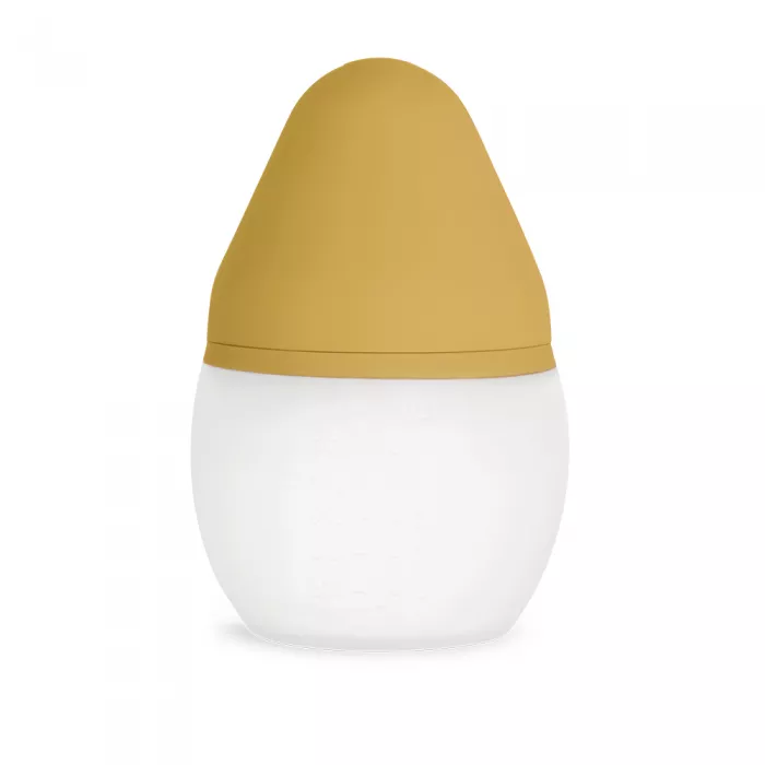 Biberon din silicon 150 ml - Curry - Elhée Biberon din silicon 150 ml - Curry - Elhée