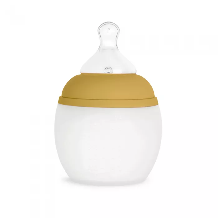 Biberon din silicon 150 ml - Curry - Elhée Biberon din silicon 150 ml - Curry - Elhée