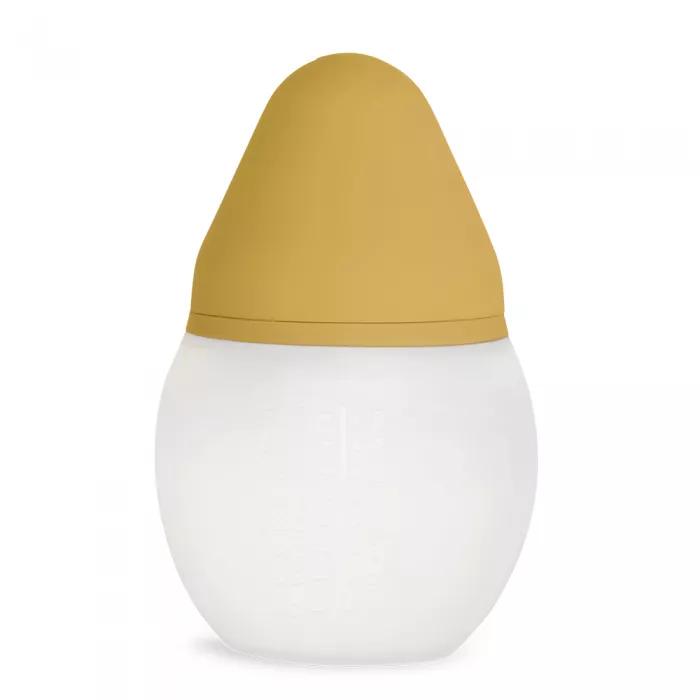 Biberon din silicon 240 ml - Curry - Elhée Biberon din silicon 240 ml - Curry - Elhée