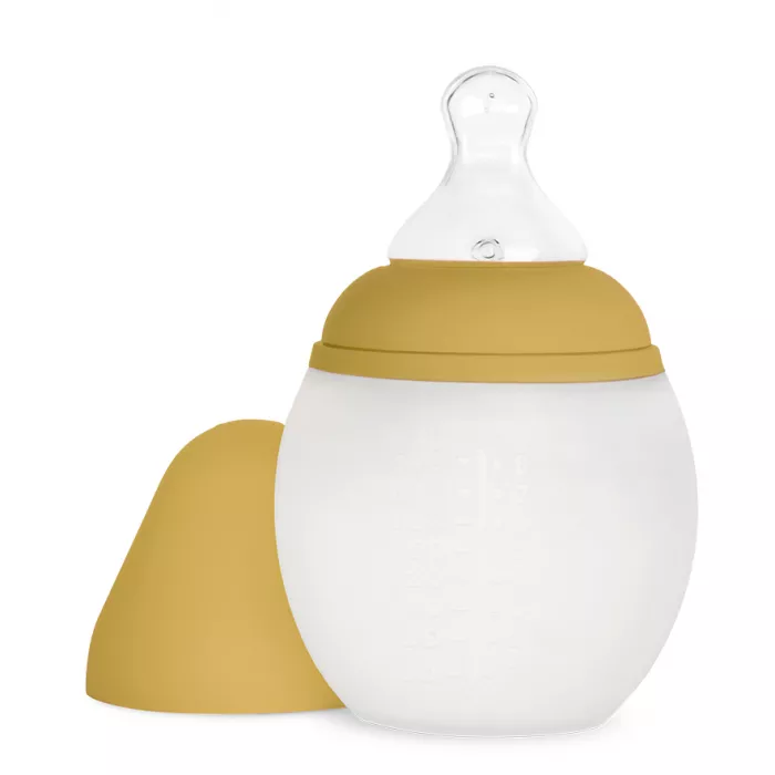 Biberon din silicon 240 ml - Curry - Elhée Biberon din silicon 240 ml - Curry - Elhée