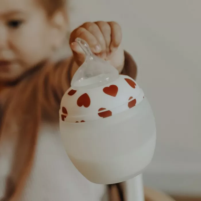 Biberon din silicon 240 ml - Full of Love - Elhée 