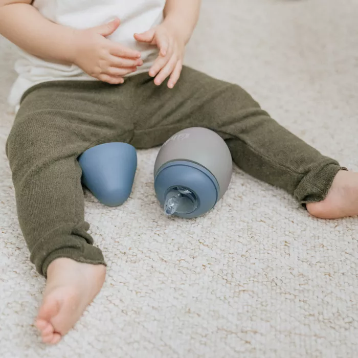 Cana cu cioc din silicon Bubble - Kaki/Blue- Elhée Cana cu cioc din silicon Bubble - Kaki/Blue- Elhée
