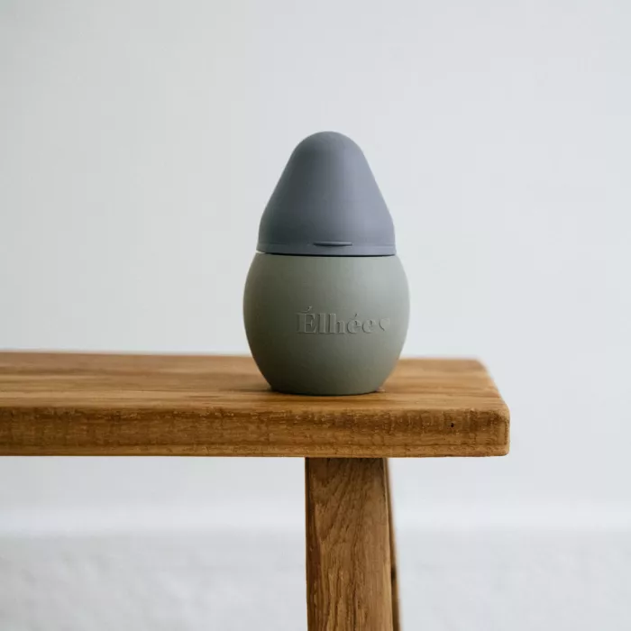 Cana cu cioc din silicon Bubble - Kaki/Blue- Elhée Cana cu cioc din silicon Bubble - Kaki/Blue- Elhée