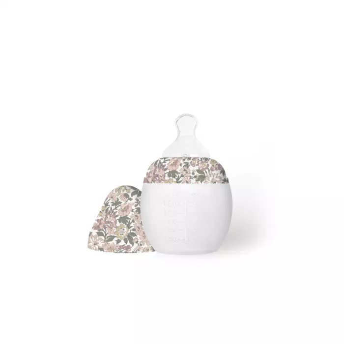 Biberon din silicon 150 ml - Liberty Honey Dew Pink - Elhée