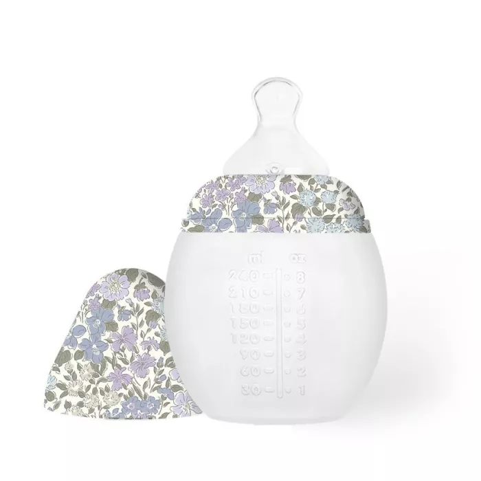 Biberon din silicon 240 ml - Liberty Joanna Louise Lavander - Elhée