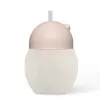 Cana din silicon cu pai - 240 ml - Sand / Nude - Elhée