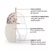 Cana din silicon cu pai - 240 ml - Coconut / Grauu - Elhée