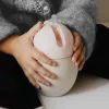 Cana din silicon cu pai - 240 ml - Coconut / Grauu - Elhée