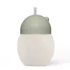 Cana din silicon cu pai - 240 ml - Sand / Sage - Elhée