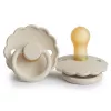 Set 2 suzete cu tetina rotunda din cauciuc natural - Daisy Blush / Cream - FRIGG Set 2 suzete cu tetina rotunda din cauciuc natural - Daisy Blush / Cream - FRIGG