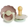 Set 2 suzete cu tetina rotunda din cauciuc natural - Glow in the dark - Daisy Blush / Cream - FRIGG Set 2 suzete cu tetina rotunda din cauciuc natural - Glow in the dark - Daisy Blush / Cream - FRIGG