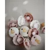 Set 2 suzete cu tetina rotunda din cauciuc natural - Daisy Blush / Cream - FRIGG Set 2 suzete cu tetina rotunda din cauciuc natural - Daisy Blush / Cream - FRIGG