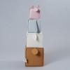 Cuburi senzoriale din bumbac organic - Animalute - Fabelab Cuburi senzoriale din bumbac organic - Animalute - Fabelab