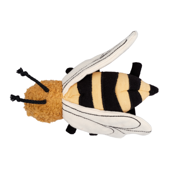 Jucarie zornaitoare din bumbac organic pentru bebelusi - Albina - Fabelab Jucarie zornaitoare din bumbac organic pentru bebelusi - Albina - Fabelab